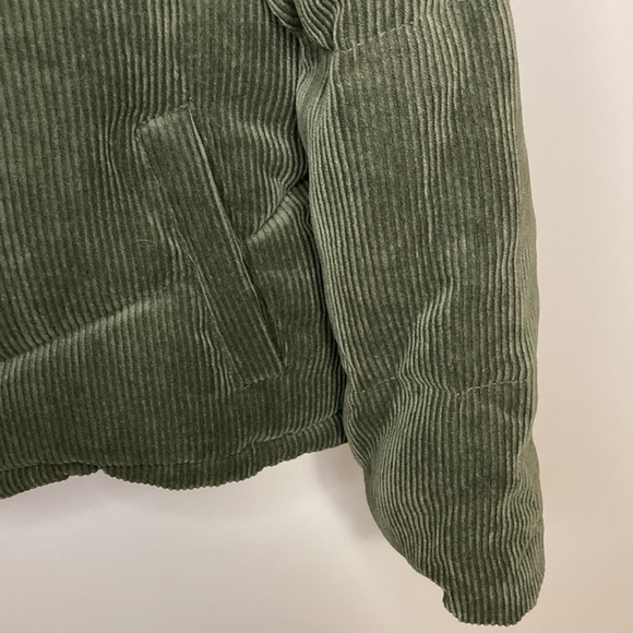 NWT CISONO Olive Green Corduroy Puffer Jacket, Size XL, extra large - Picture 8 of 10